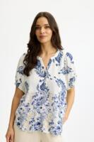 Bluse - Olivia - Blue - iN FRONT