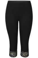 Leggings m. blondekant - MALUS - Sort - ZE-ZE