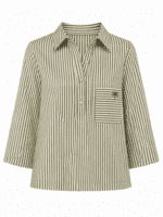 Bluse - Porto Stripe - Oliven - Gaspar