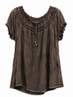 Bluse - 9005-2-2 - Brun - Italy Moda