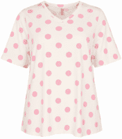 T-shirt - Jennifer - Pink/Hvid - Cassiopeia