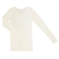 Uld Langærmet T-shirt - Merino - Hvid - Joha