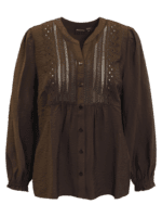 Bluse - 320-60011 - Mørkebrun - Brandtex