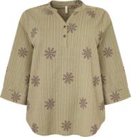 Bluse - Elissa - Army Stribet - Cassiopeia