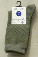 Strømper - 500640 - Grøn/Glimmer Strib - ZE-ZE