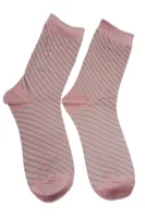 Strømper - 500640 - Rosa/Glimmer Strib - ZE-ZE