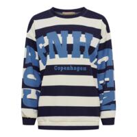 Sweatshirt - Nerina - Stribet Navy/Lyseblå - MARTA du Château