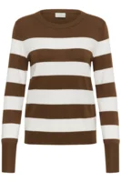 Strik - KAlizza Striped - Stribet Brun/Chalk - KAFFE