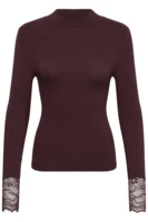 Langærmet T-shirt - KAomi - Bordeaux - KAFFE