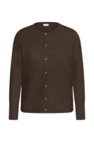 Cardigan Strik - KCniela - Brun Melange  - KAFFE curve