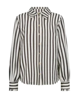 Skjorte  - FQNoto - Off White/Brun - FREEQUENT
