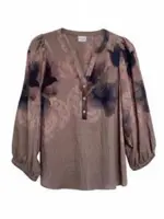 Bluse - Ariella - Brun/Sort - IN FRONT