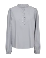 Bluse - FQfriva - Off White/Sort - FREEQUENT