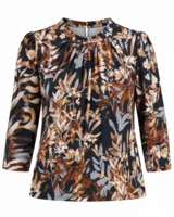 Bluse - Grazia  - Navy/Brun - iN FRONT