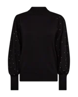 Pullover - Strik - FQDotka - Sort - FREEQUENT
