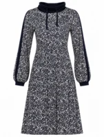 Kjole - Black leaves duAlmina - Sort - du Milde