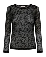 Langærmet T-shirt - FQisby - Sort - FREEQUENT