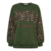 Sweatshirt - Sevilla - Grøn/Leopard - Marta du Château