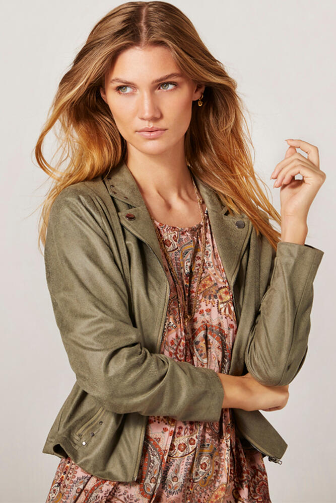 Jakke kort - Mapelina - Moss Green - IN FRONT