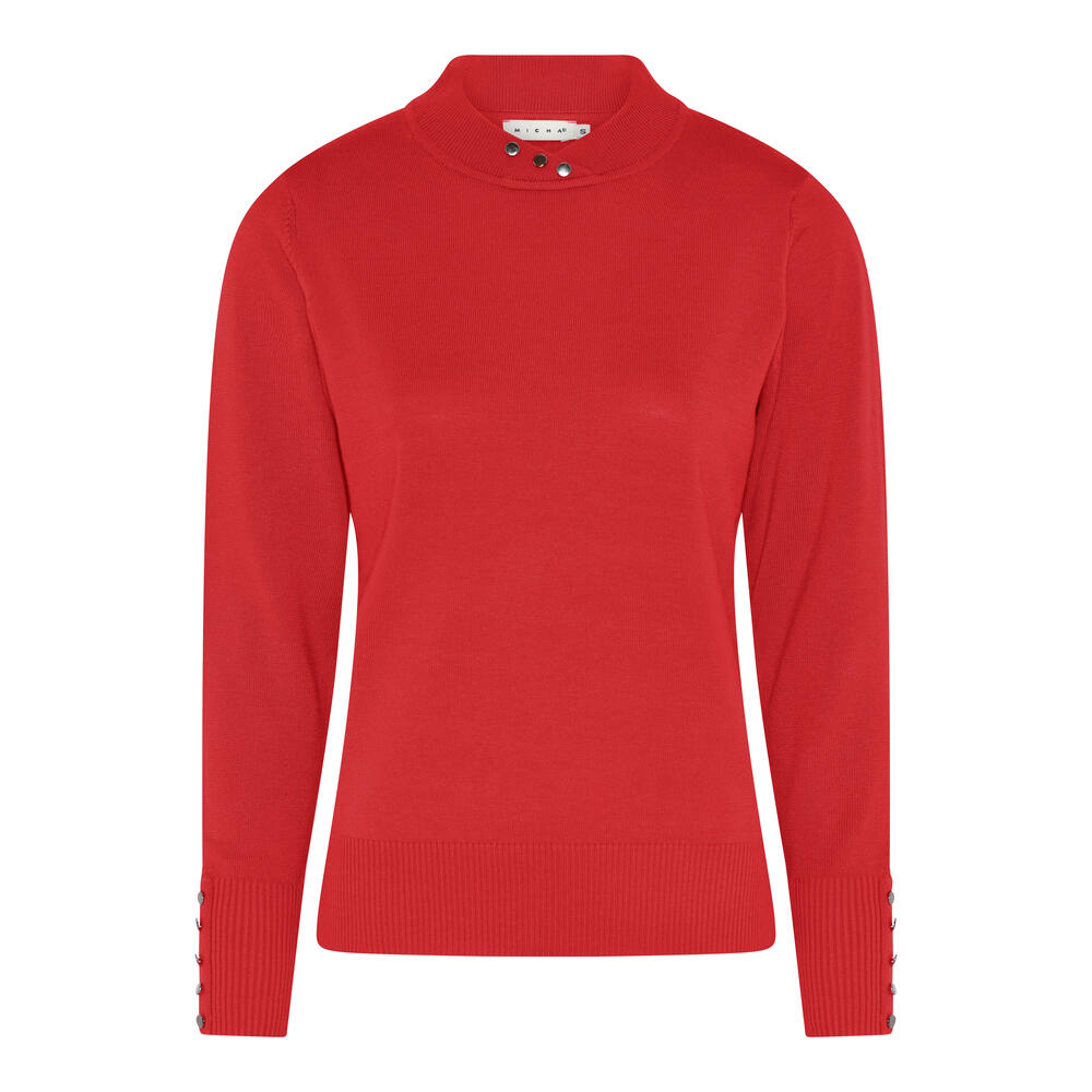 Pullover - Viscose Knit - Red - Micha