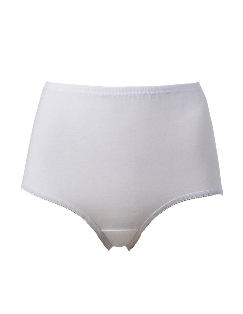 Trofe High Maxi Briefs Trusser 2P Hvid bomuld Small Dame