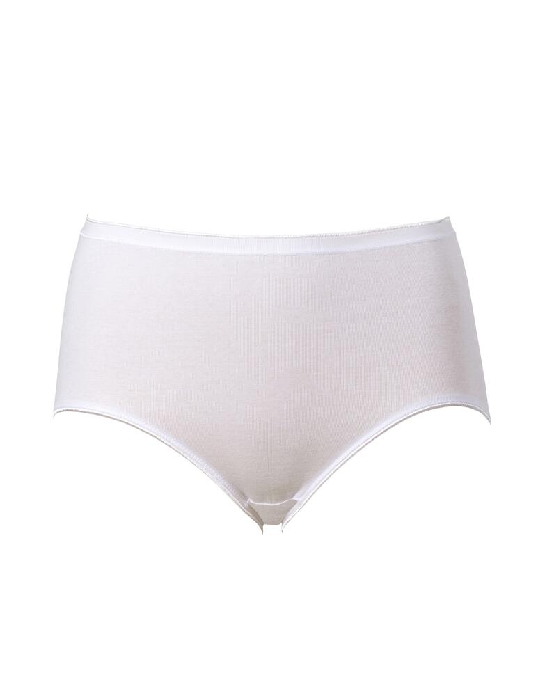 Trofe Seamless Maxi Briefs Trusser 2P Hvid bomuld Small Dame
