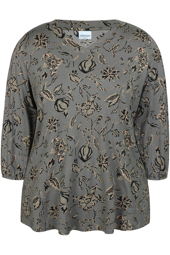 Bluse Sylva Stone Green Zhenzi