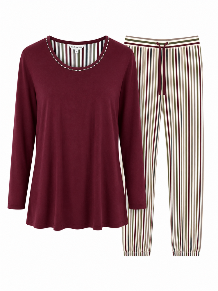 Pyjamas - 79-2494 - Plum - Lady Avenue