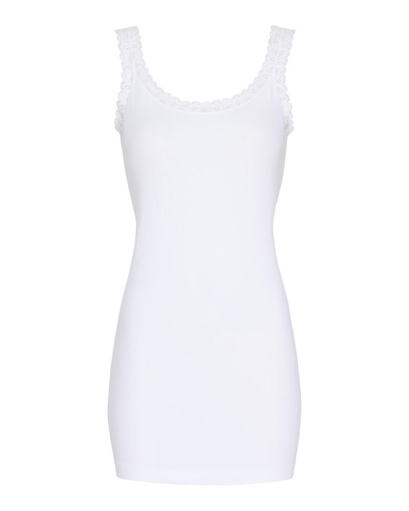 Top - Frida Plus Long - Bianco - Tim & Simonsen