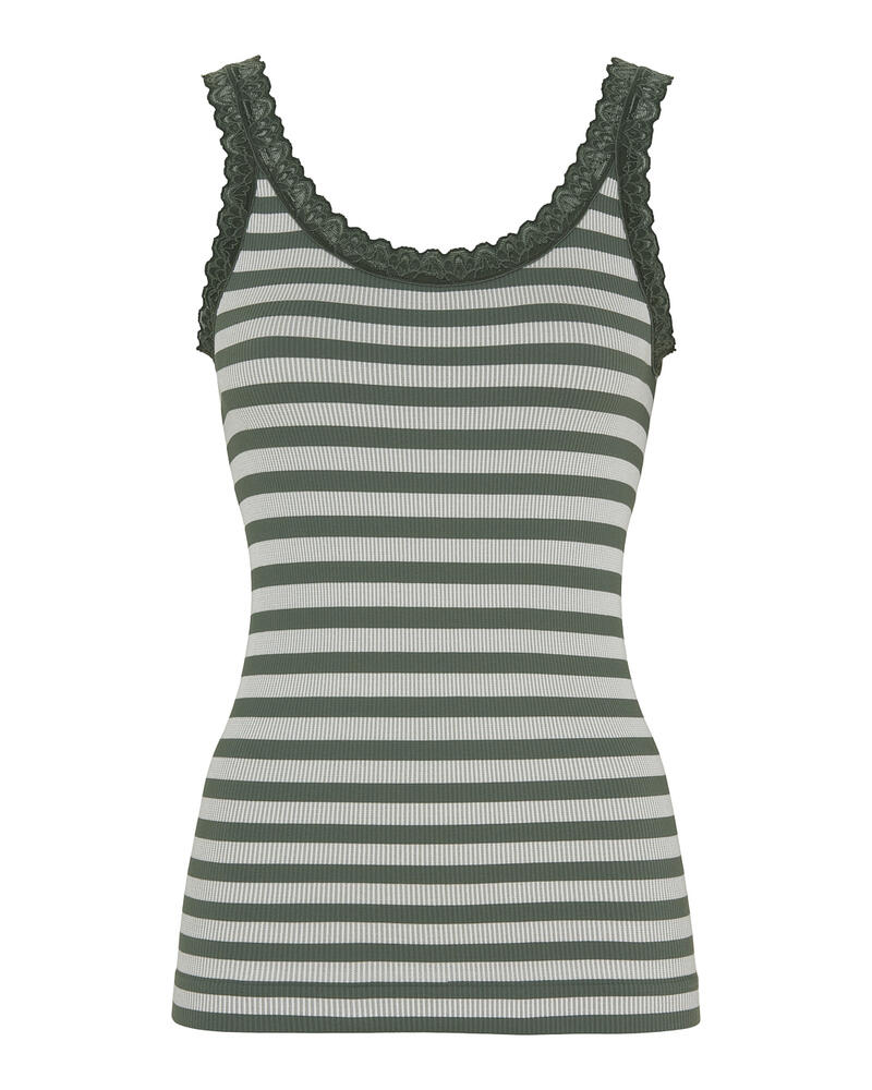 Top - ISA Stripe - Oliva - Tim & Simonsen billede