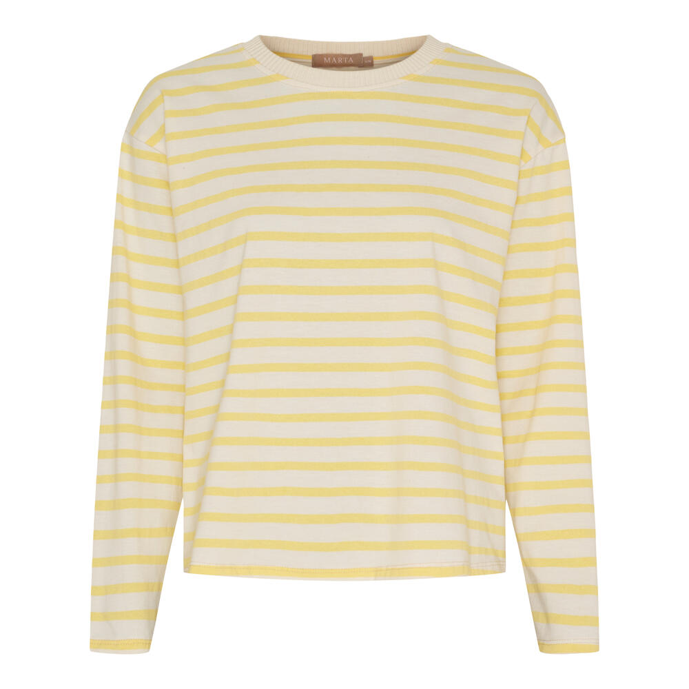 Langærmet T-shirt - Kara - Yellow - Marta du Château billede