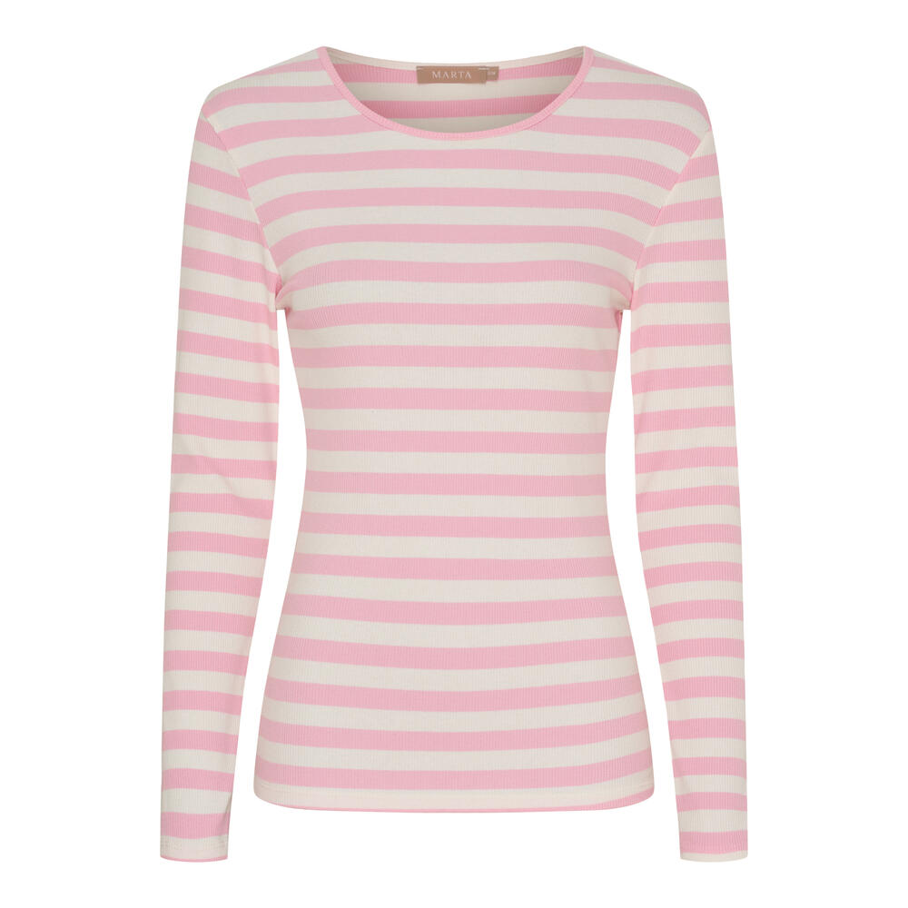 Langærmet T-shirt - Begonia - Confetto - Marta du Château billede