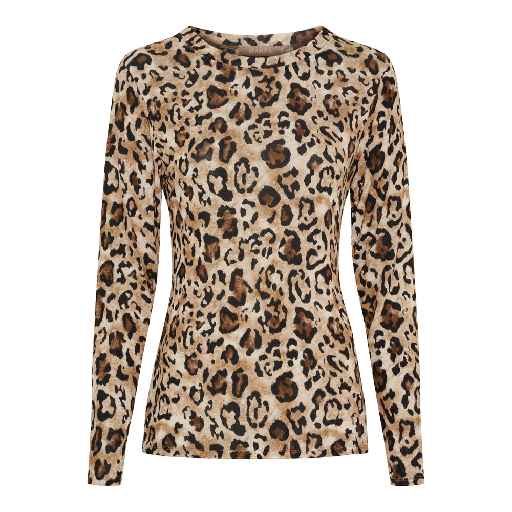 Langærmet T-shirt - Elissa - Camello - Marta du Château billede