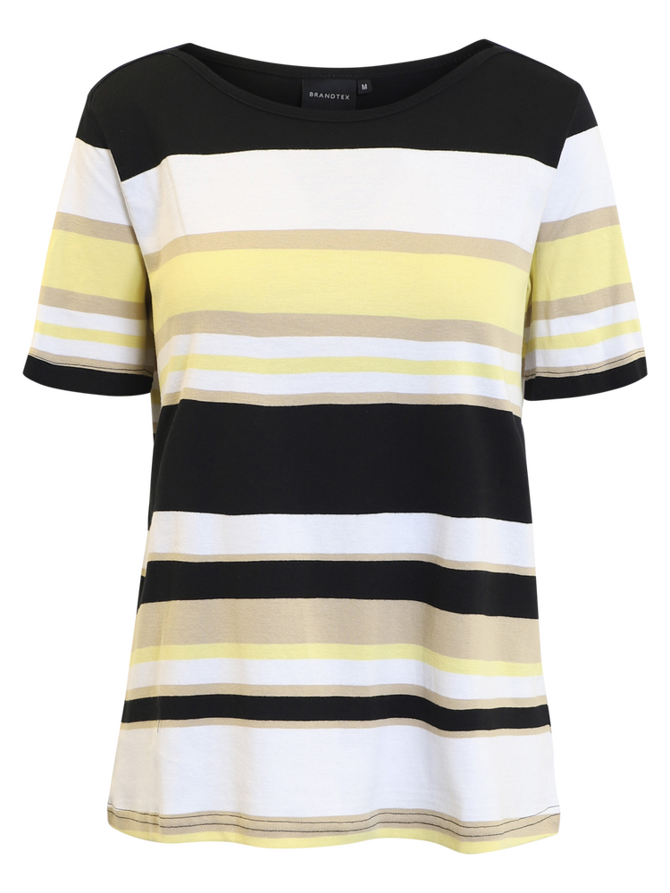 T-shirt - Gul/Sort - Brandtex
