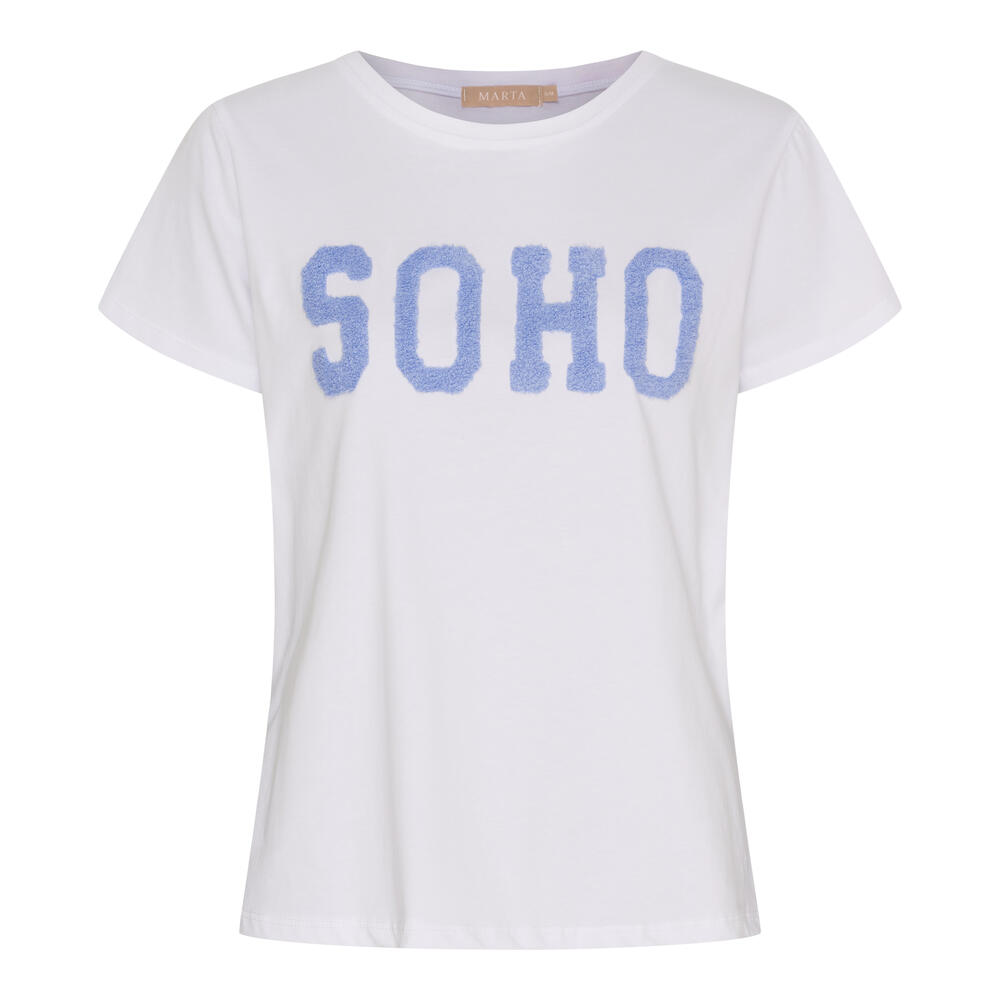 T.shirt - Herdis - White/Sky - Marta du Château billede
