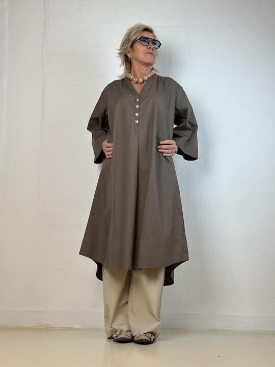 Kjole - Mumbai Poplin - Brown - Gaspar