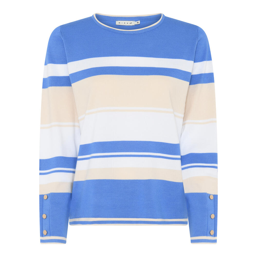 Bluse - Strik - Blå/Sand - Micha