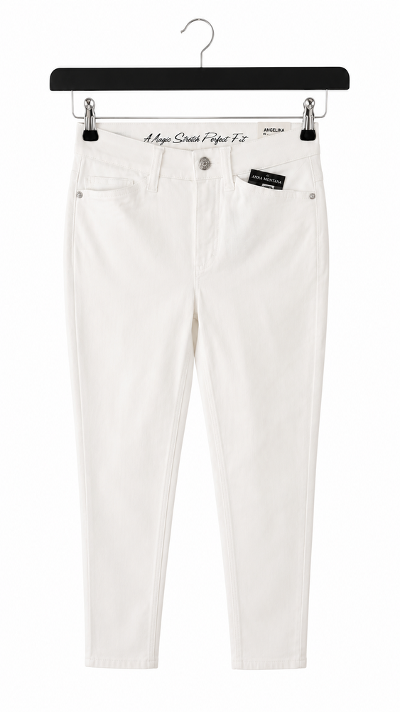 Jeans - Angelika Slim Fit 7/8 - Hvid - Anna Montana