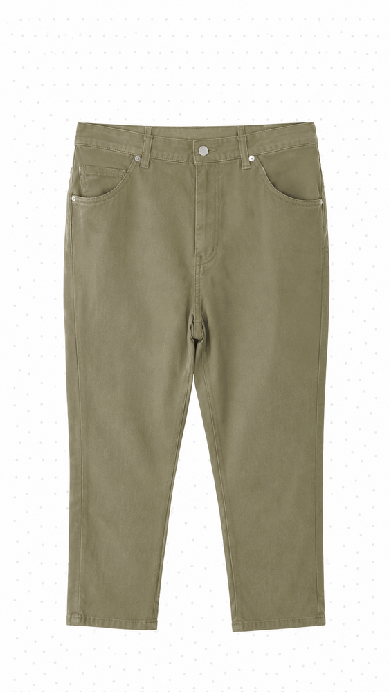 Capri bukser - Dora Comfort Flexi - Lys Oliven - Anna Montana