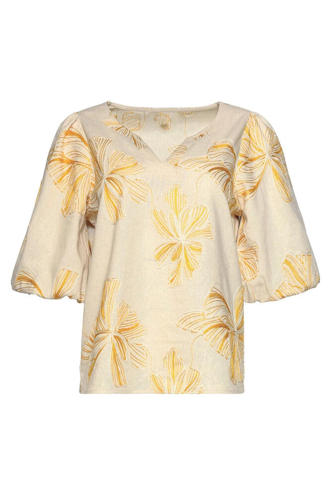 Bluse - 26052 - Sand/Gul - Smashed Lemon