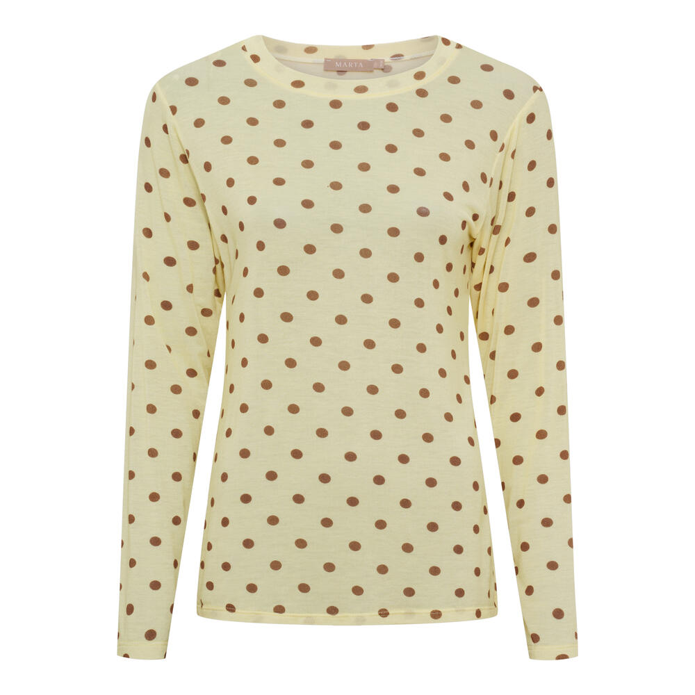 Langærmet T-shirt - Elissa - Giallo - Marta du Château billede