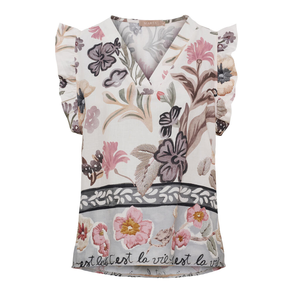 Top - MdcMarita - Blomstret - MARTA du Château billede