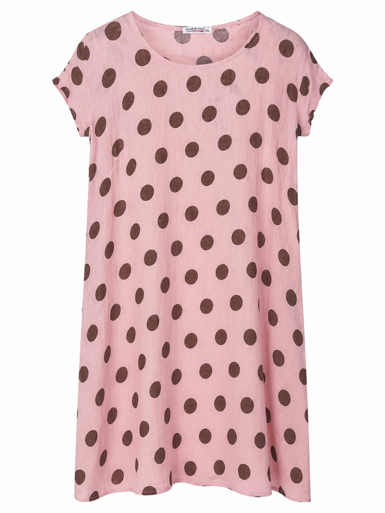 Kjole - Rosa/Brun - PuroLino