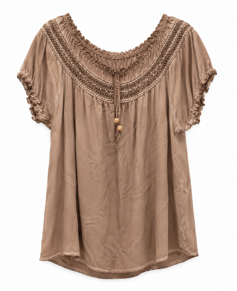 Bluse - 9005-2-4 - Camel - Italy Moda