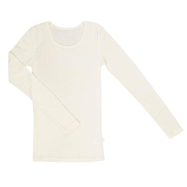 Uld Langærmet T-shirt - Merino - Hvid - Joha