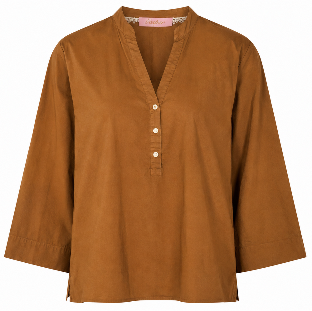 Skjorte - Mumbai Poplin - Nougat