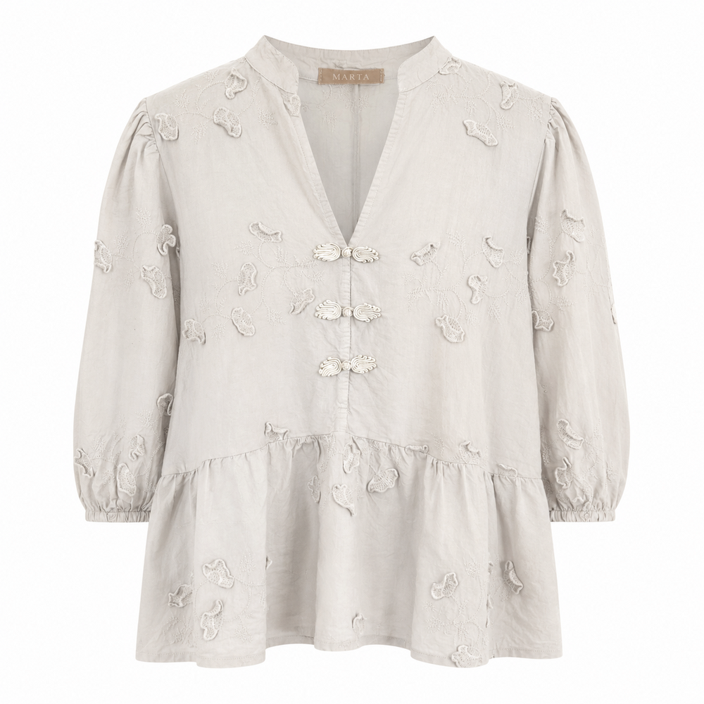 Marta Du Chateau Dame Bluse MdcSafiya - Beige