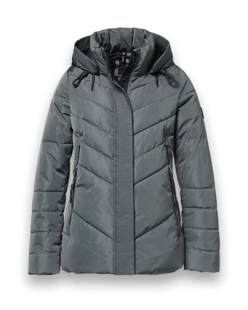 Jakke - Long Black - Oliven - DISTRICT