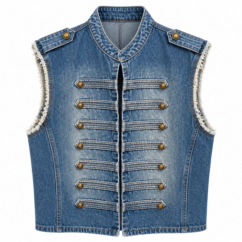 Marta du chateau Dame Vest MDCHOLIDAY 268678 - Denim