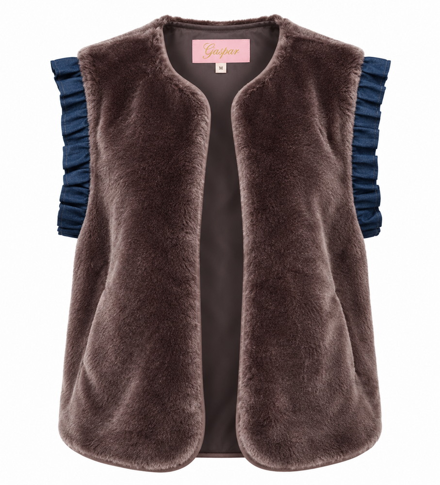 Vest - Duffy Frill - Brun - Gaspar